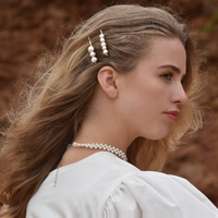 Culturesse April Freshwater Pearl Hair Clip Set images 6