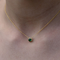 Culturesse Khloe Diamante Zircon Pendant Necklace (Gold) images 6