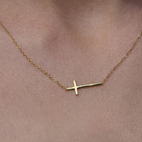 Culturesse Trine Cross Pendant Necklace (Gold) images 6