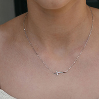 Culturesse Trine Cross Pendant Necklace (Silver) images 6