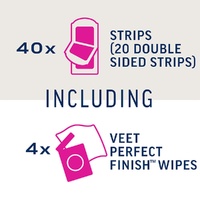 Veet PURE Cold Wax Strips Legs & Body Sensitive Skin 40 Pack images 7