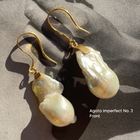 Culturesse Agata 24K Baroque Pearl Drop Earrings (Imperfect No. 3) images 7