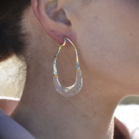 Culturesse Vanora Two Tone Fluid Loop Earrings images 7