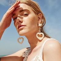 Culturesse Iris Pearly Heart Drop Earrings (My ears are not pierced) images 7
