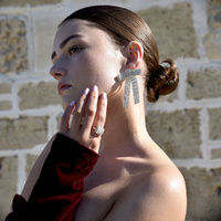 Culturesse Irvine Silver Bow Tie Earrings images 7