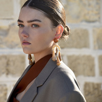 Culturesse Soft Echo Resin Drop Earrings images 7