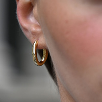 Culturesse Enoa Fine Twist Huggie Earrings (Gold Vermeil) images 7
