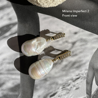 Culturesse Milana Diamante Baroque Pearl Earrings (Imperfect No.2) images 7