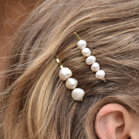 Culturesse April Freshwater Pearl Hair Clip Set images 7