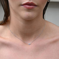 Culturesse Mridu Fine Evil Eye Pendant Necklace (Silver) images 7