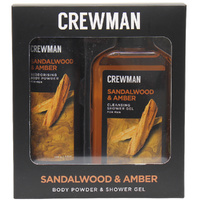 Crewman Sandalwood & Amber Gift Set Body Powder & Shower Gel images 7
