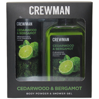 Crewman Cedarwood & Bergamot Gift Set Body Powder & Shower Gel images 8