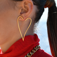 Culturesse Ayla Sculptural Love Heart Earrings  images 8