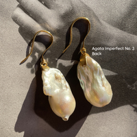 Culturesse Agata 24K Baroque Pearl Drop Earrings (Imperfect No. 3) images 8