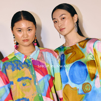 Culturesse Allyriane Fuchsia Drops Statement Earrings (for non-pierced ears) images 8