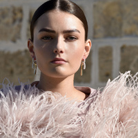 Culturesse Aviva Two Tone Diamante Knot Earrings images 8