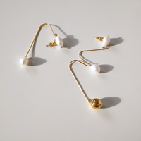 Culturesse Andrya Artisan Dancing Pearl Earrings images 8