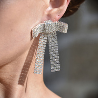 Culturesse Irvine Silver Bow Tie Earrings images 8