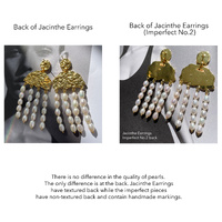 Culturesse Jacinthe 24K Sculpture Pearl Drop Earrings (Imperfect No.2) images 8