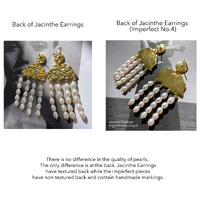 Culturesse Jacinthe 24K Sculpture Pearl Drop Earrings (Imperfect No.4) images 8