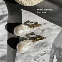 Culturesse Milana Diamante Baroque Pearl Earrings (Imperfect No.2) images 8