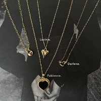 Culturesse Essie Fine Heart Padlock Pendant Necklace (Gold) images 8