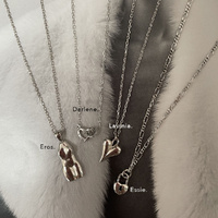 Culturesse Essie Fine Heart Padlock Pendant Necklace (Silver) images 8