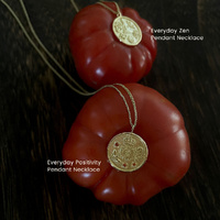 Culturesse Everyday Positivity Pendant Necklace (Gold) images 8