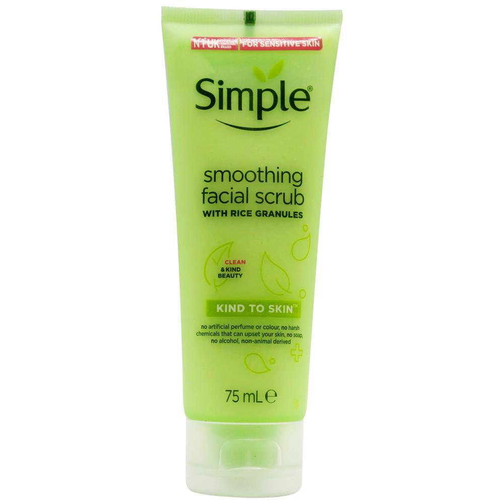 Simple Smoothing Facial Scrub With Rice Granules 75ml Simply For Me