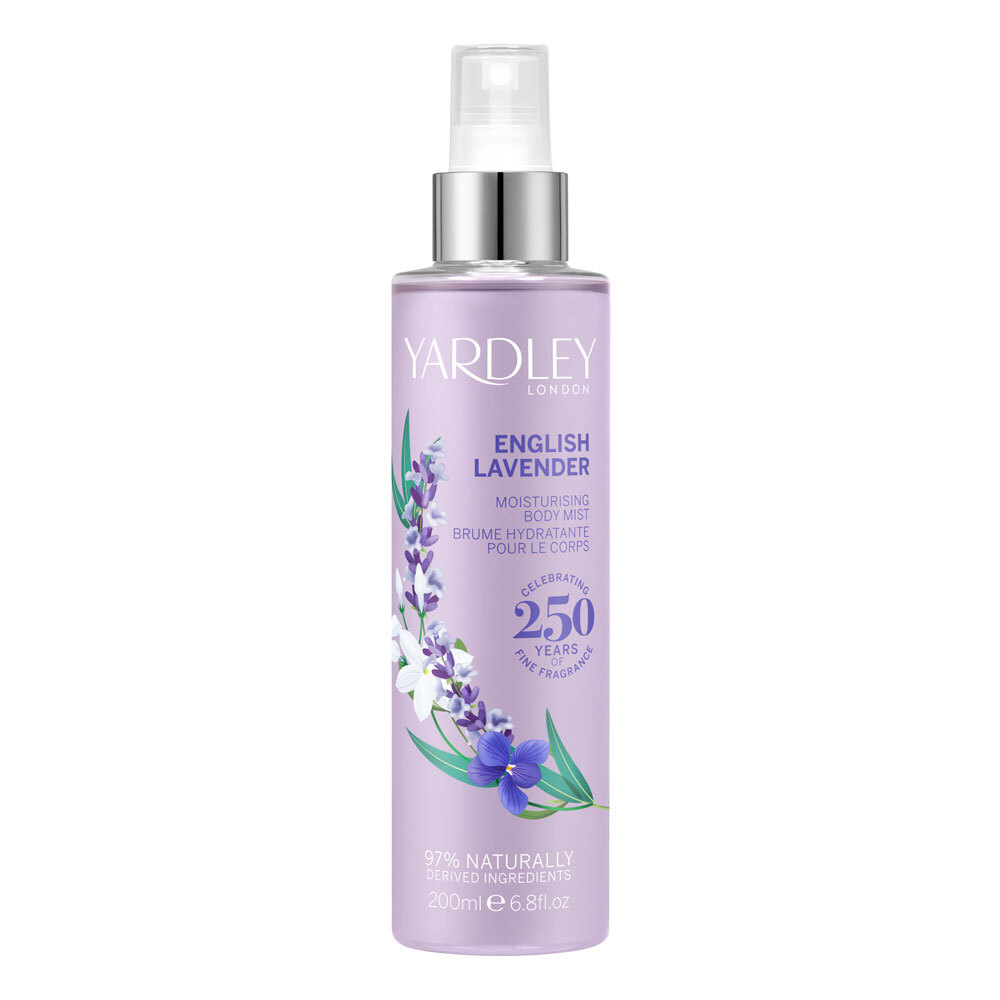 Yardley London English Lavender 200ml Deodorising Body Mist Spray