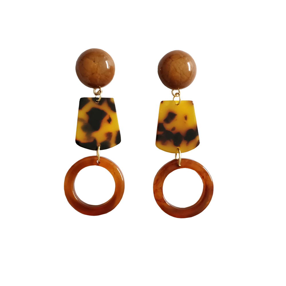 Culturesse Leticia Geometry Drop Earrings - Picture 5 of 12