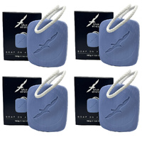 Blue Stratos Soap on a Rope 160g 4 Pack Lime Bergamot Scent