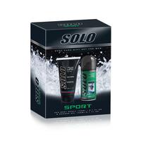 Solo Sport Deo Body Spray 150ml Shower Gel Body Care 150ml Gift Pack Set For Men