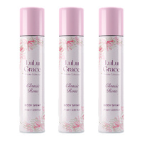Lulu Grace Private Collection Rose Body Spray 3 x 75ml Long Lasting