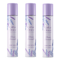 Lulu Grace Private Collection Lavender Body Spray 3 Pack 75ml Long Lasting