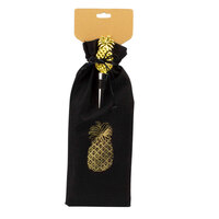 Curtis & Wade Wine Bag & Stopper Pineapple