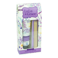 Lulu Grace Gift Pack Set Lavender Moisturising Hand Cream 60ml Nail File and Cuticle Sticks