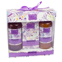 Lulu Grace Body Care Gift Set Body Wash, Scented Soap & Body Lotion Lavender