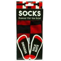 Adult Socks Unisex Novelty Funny Gift Seeking Sole Mate Print