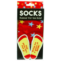 Adult Socks Unisex Novelty Funny Gift Bring Me A Glass Of Wine Print