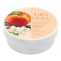Lulu Grace Body Butter Vanilla Peach Super-Rich Cream Skin Moisturiser 200g