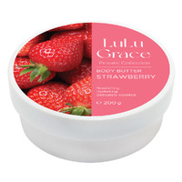 Lulu Grace Body Butter Strawberry Super-Rich Cream Skin Moisturiser 200g