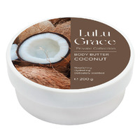 Lulu Grace Body Butter Coconut Super-Rich Cream Skin Moisturiser 200g