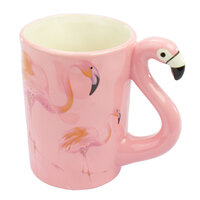 Curtis & Wade Novelty Mug Flamingo Pink Handle