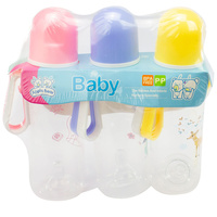 Baby & Me Apple Bear Baby Drinking Water Bottle 225ml 3 Pieces Assorted