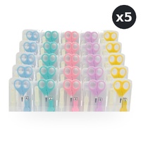 Baby & Me Baby Manicure Set 3 Piece Infant Nail Care Kit Assorted - Random Colour Supplied Pack of 5