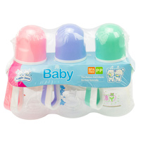 Baby & Me Apple Bear Baby Drinking Water Bottle 100ml 3 Pieces Assorted