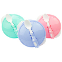 Baby & Me Baby Bowl And Spoon Toddler Feeding Set Cutlery Assorted Colours