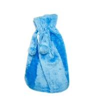 Safe Home Care Hot Water Bottle Cover Relaxing Warmer Heat Soft Bag Aqua