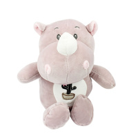 Soft Plush Toy Rhino Dusty Pink 26cm
